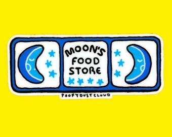 moon’s food store sign sticker