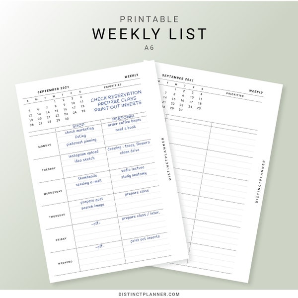 Planner Layout - Etsy
