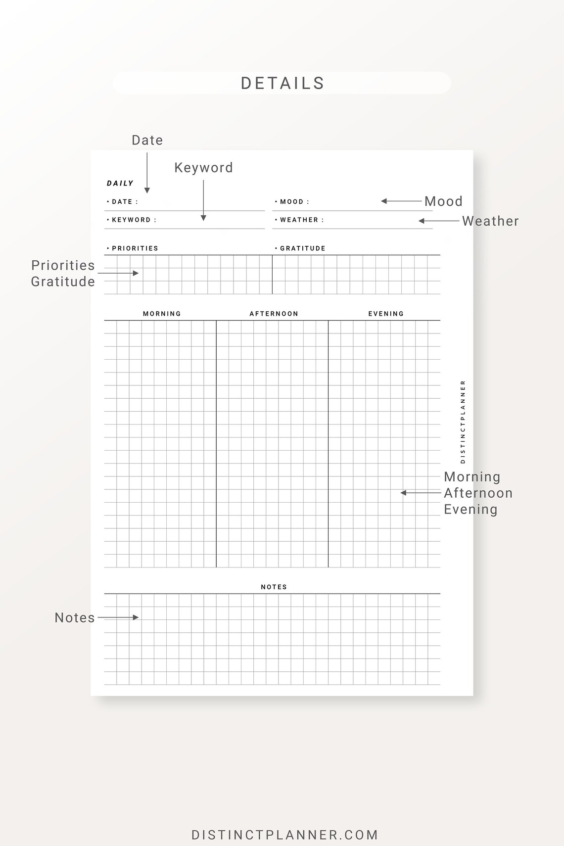 A5 Daily Agenda Printable Inserts, Undated Day on One Page, Schedule ...