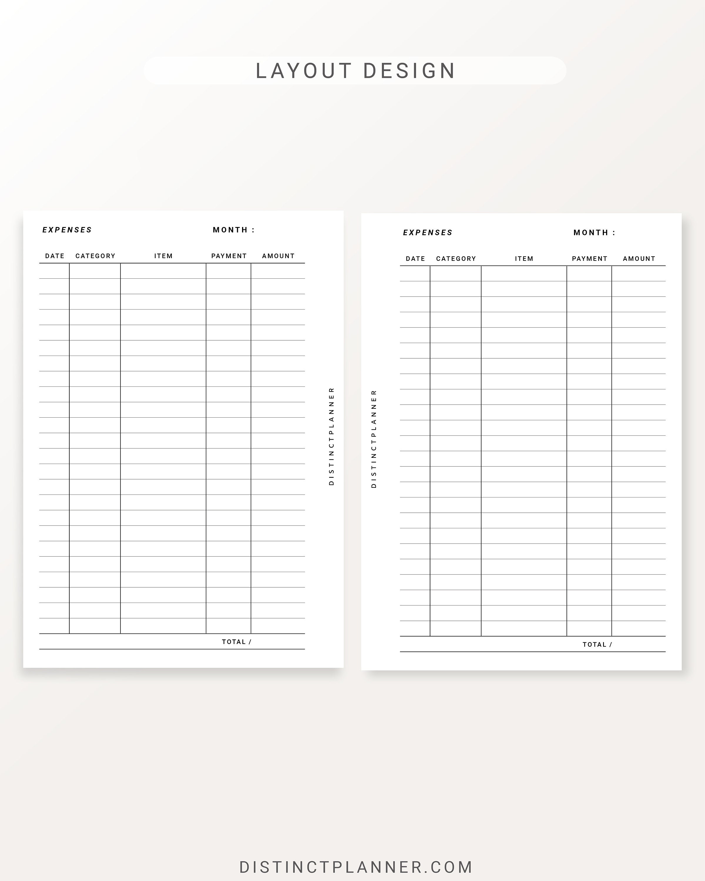 A6 Expenses Tracker Printable Inserts, Income and Expenses Organizer ...