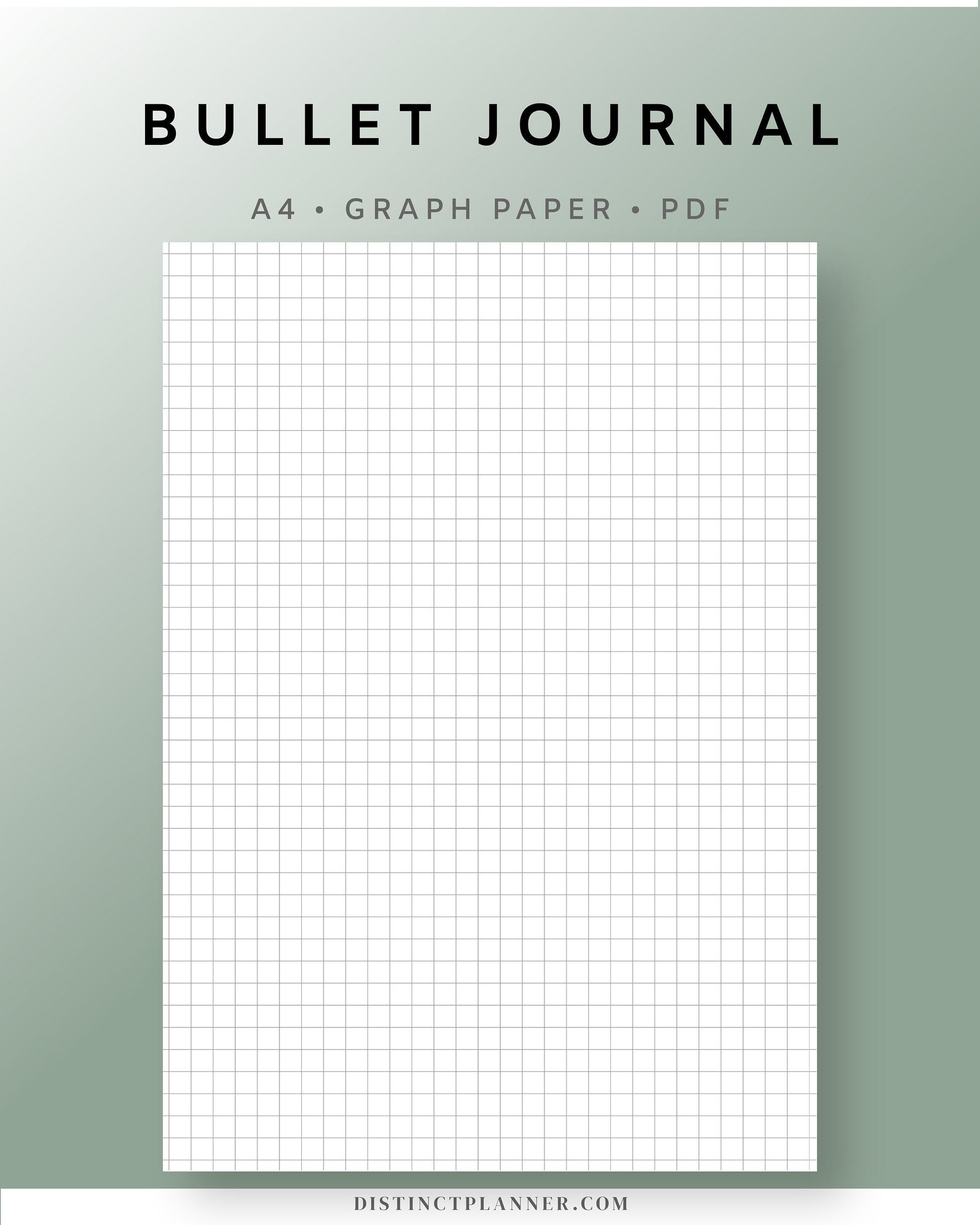 a4 printable graph paper bullet journal paper pdf 5mm etsy