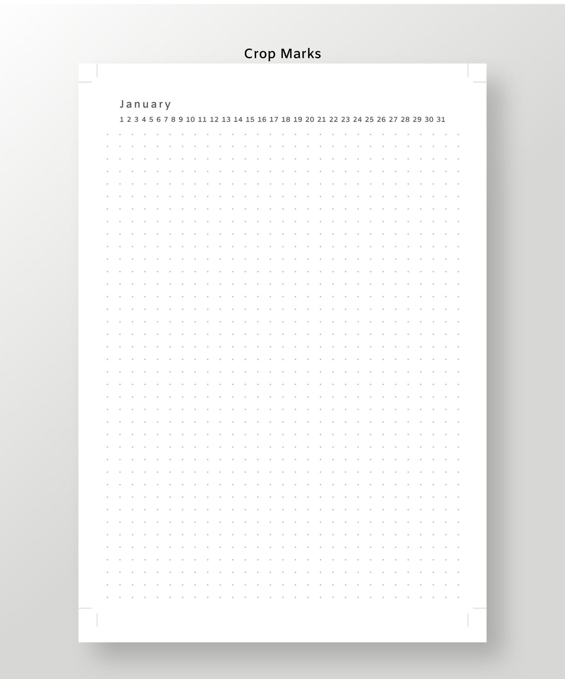 Dotted Bullet Journal Printable Bujo Paper Dot Grid Paper Etsy