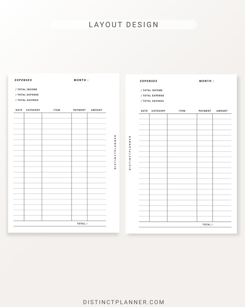 A6 Expenses Tracker Printable Inserts, Income and Expenses Organizer ...