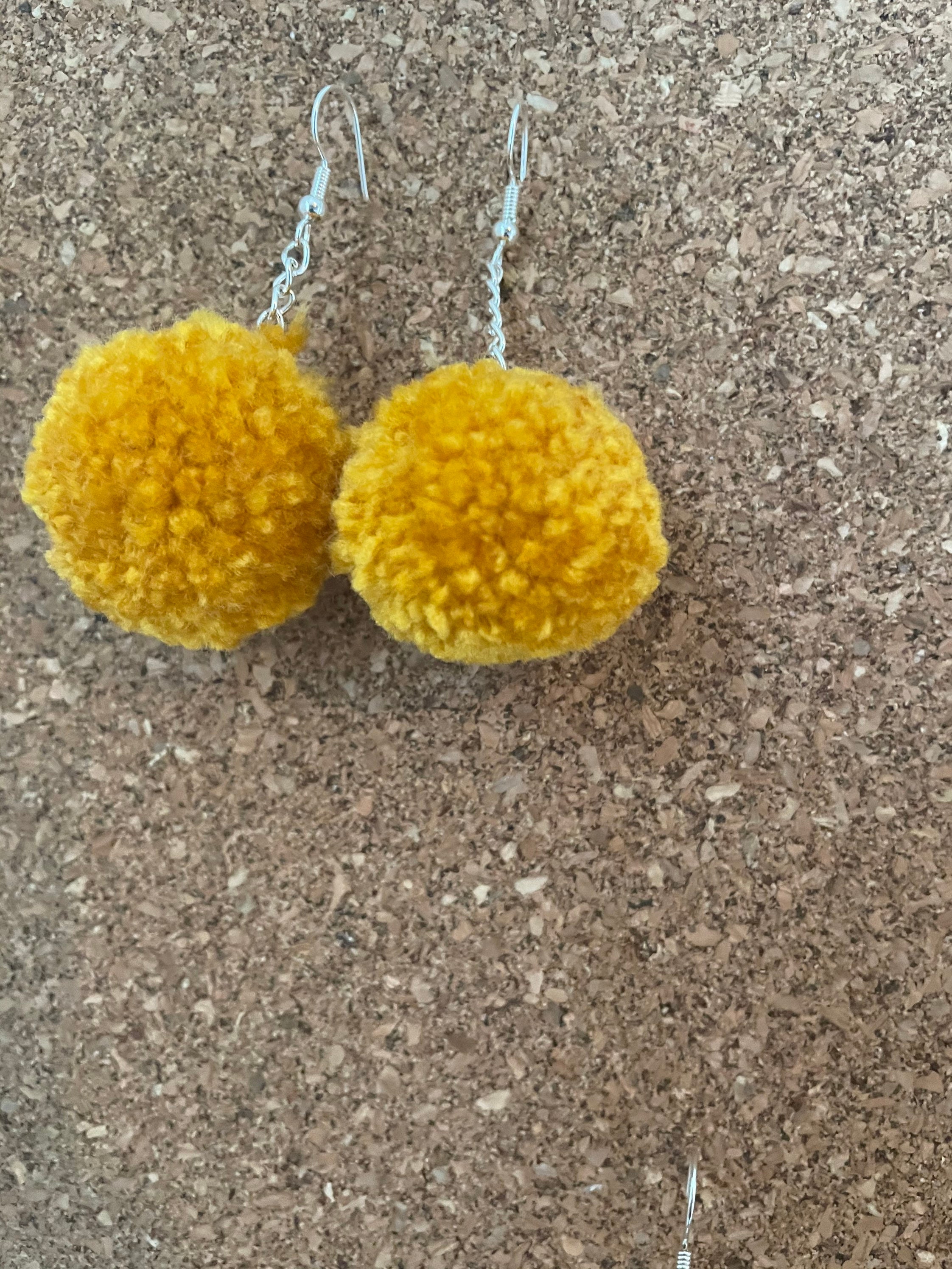 Any colour small Pom Pom earrings Etsy
