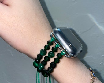 Green gemstone Apple Watch band