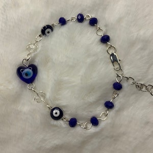 Mal de ojo pulsera / mauvais œil brachetlet forme coeur