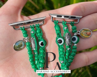 Mal de ojo y San Judas Tadeo / La Virgencita Apple watch Band / evil eye and Saint Jude and the Virgen Mary Apple Watch band
