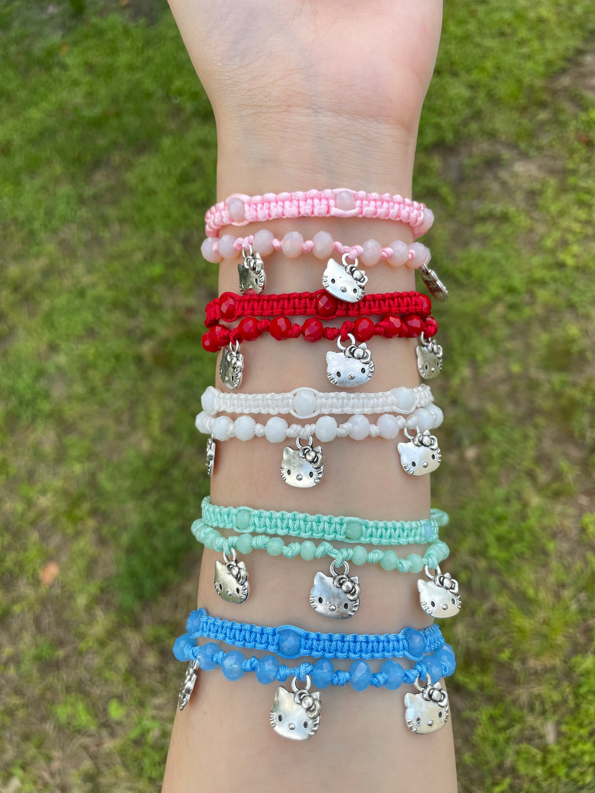 Hello Kitty Bracelet Pulsera De Hello Kitty Etsy Denmark