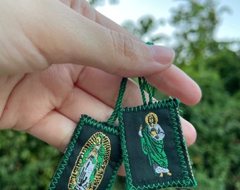 Escapulario de la Virgen de Guadalupe y San Judas Tadeo