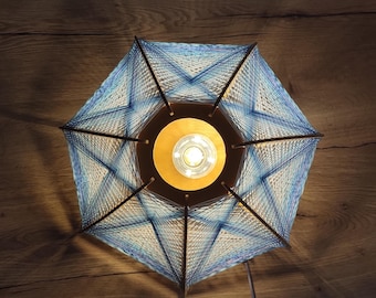 Handmade Boho Cotton Yarn Wall Light Fixture - Customizable Colors