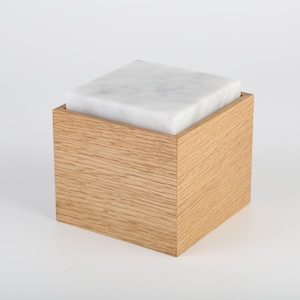 Natural Marble Stone Wood Trinket Box