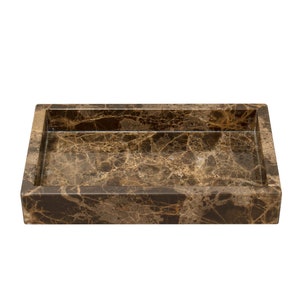 Natural brown Marble Tray (small)