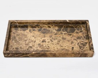 Natural brown Marble Bathroom Tray