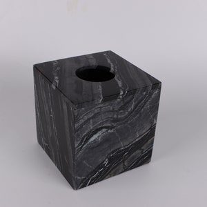 Marble tissue box cover