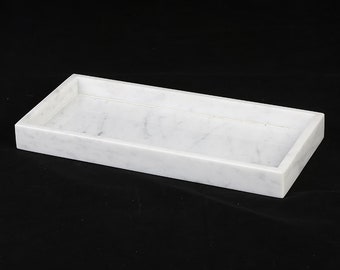 Natural White Marble Bathroom Tray