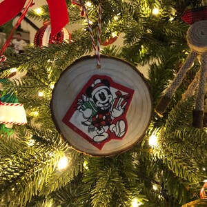 Mouse (with presents) Inspired Farm House Christmas Ornament
