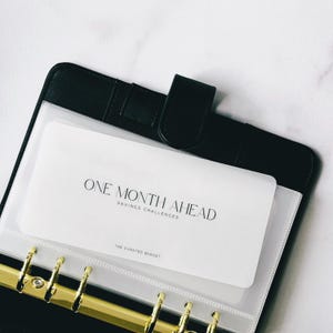 One Month Ahead Savings Challenges | A6/Personal Trackers/Inserts for Cash Stuffing | Build Your Bundle