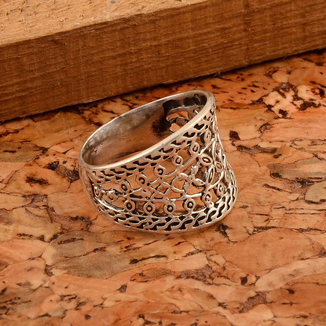 Mandala Ring, Boho Ring, Sacred Geometry Ring, Meditation Ring, Yoga ...