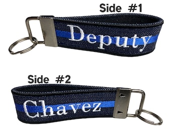 Custom Deputy Keychain | Cop Gift | Law Enforcement | Custom Keychain | Police Gift | Deputy Gift | Loop Keychain | Custom Key Fob