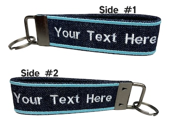 Customizable Keychain | Embroidered Keychain | Custom Cloth Keychain | Heavy Duty Keychain | Custom Bag Tag | Custom Key Fob