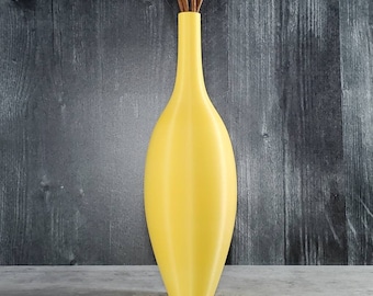 12/13/14/15/16/17/18/19 inch Tall Matte Yellow Modern Nordic Vase | Home Decor | Table Vase