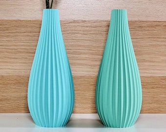 Matte Teal or Mint Green Modern Rippled Bud Vase | Desk Vase | Home Decor | Flower Vase