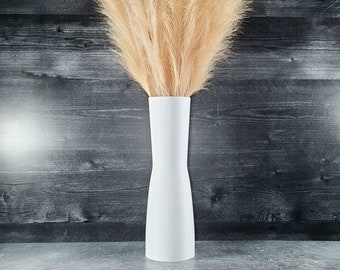 Tall Matte White Large Modern Pampass Vase |  Home Decor | Dried Flowers |  Floor Vase | Farmhouse