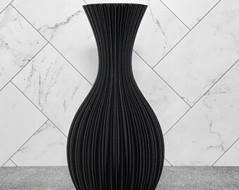 Black Vase Matte Striped Cute Mini Boquet Vase | Desk Vase | Home Decor | Centerpiece | Nosegay Vase | Table Vase