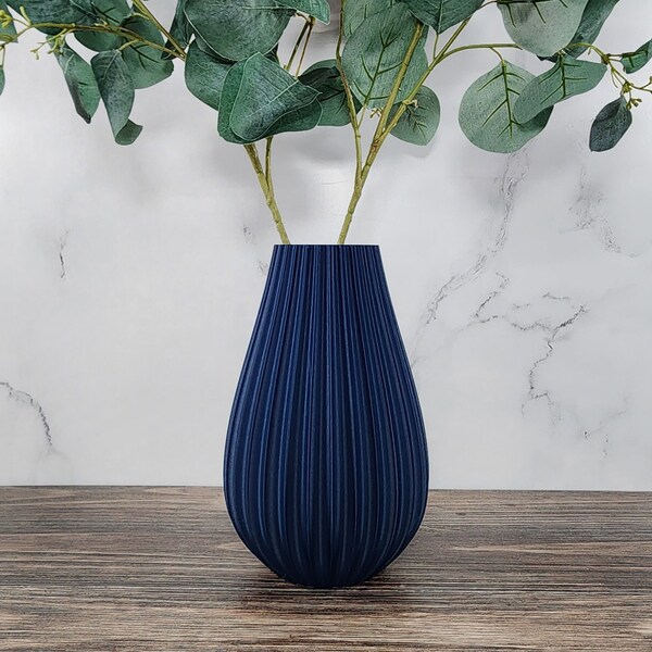 Navy Vase Etsy
