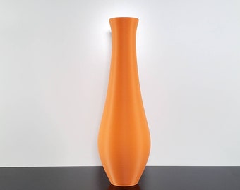 12/13/14/15 Inch Tall Modern Matte Orange Vase | Flower Vase