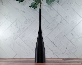 19 inch Tall Matte Black Long Modern Nordic Style Vase |  Home Decor | Dried Flowers | Pampas Vase | Floor Vase