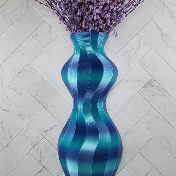 Bling Teal Floor Vase Etsy