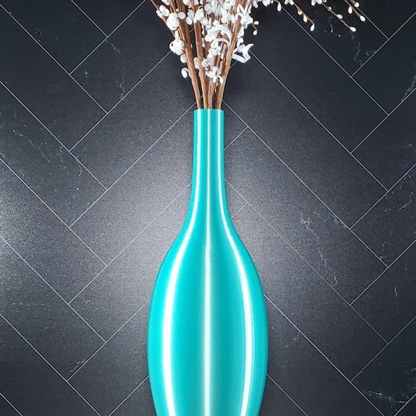 Teal Flower Vase Etsy