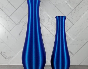 12/13/14/15 Zoll hohe, atemberaubende blaue Knospenvase | Saphir - International