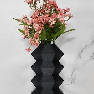 Abstract Matte Black Vase | Modern Home Decor |  Home Decor | Centerpiece For Events