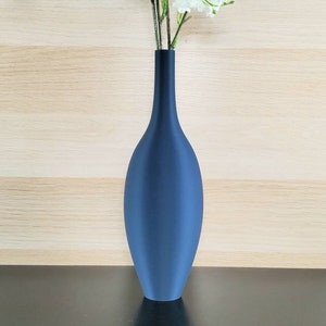 12 to 19 inch Tall Matte Navy Blue Modern Nordic Vase Matte Slate Navy