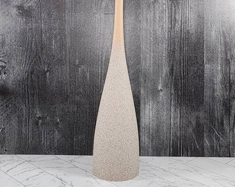 19 inch Tall Tan Light Stone Long Modern Nordic Style Vase |  Home Decor | Dried Flowers | Pampas Vase | Floor Vase