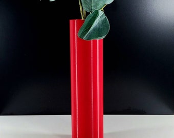 9 to 12 inch Tall Red Cylinder Vase | Flower Vase | Home Decor