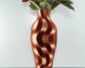 8 inch to 19 inch Tall Twirl  Copper Vase | Flower Vase | Home Decor | Party Decor | Wedding | Special Event
