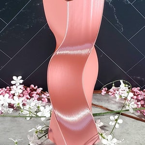 Tall Geometric Rose Gold Vase or Centerpiece image 5