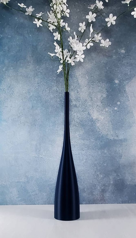 Navy Blue Floor Vase Deco Marche Dark Blue Dimensional Textured Vase
