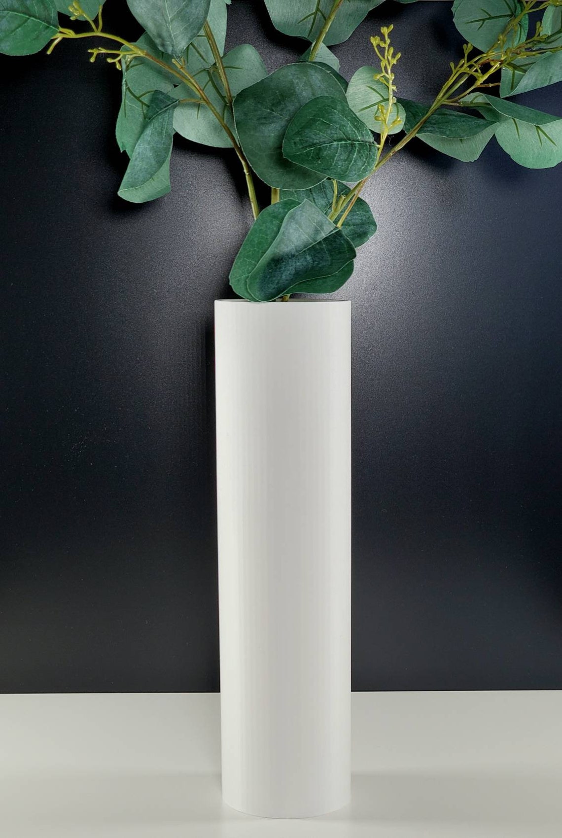 9 to 12 inch Tall Matte White Cylinder Vase Etsy