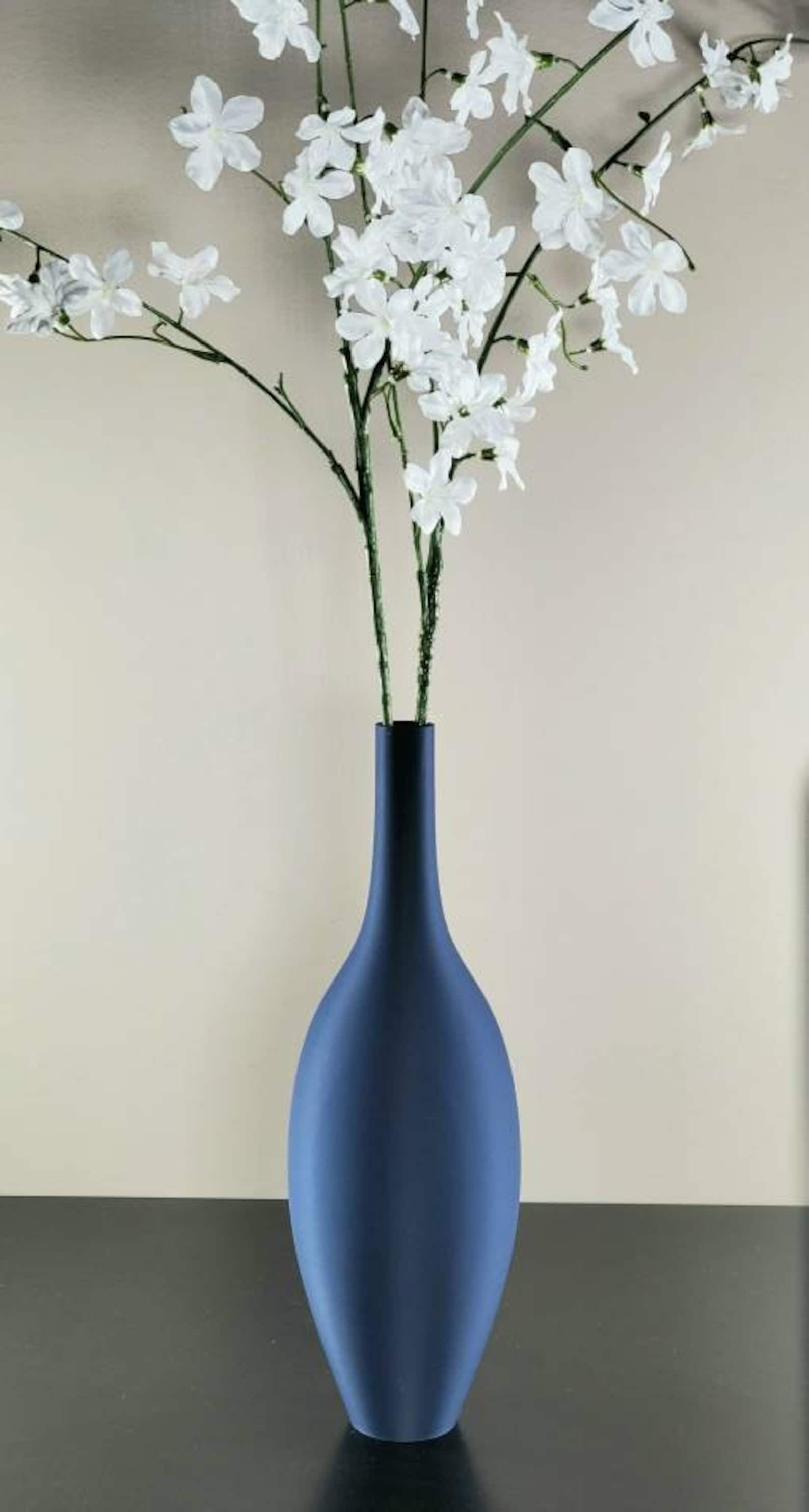 12 to 19 Inch Tall Matte Navy Blue Modern Nordic Vase Etsy