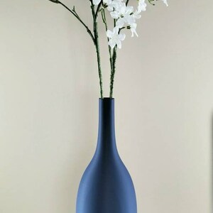 12 to 19 inch Tall Matte Navy Blue Modern Nordic Vase image 6