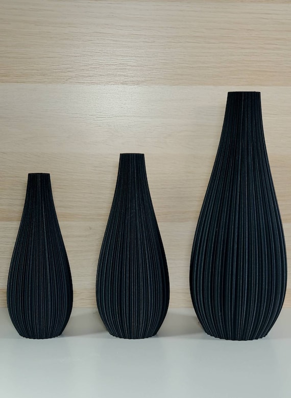 Matte Black Ripple Vase – Home Store Living
