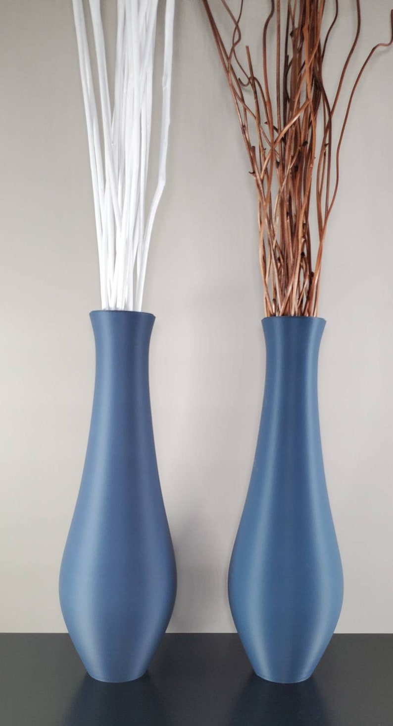 12/13/14/15 Inchtall Matte Navy Blue Vase Etsy