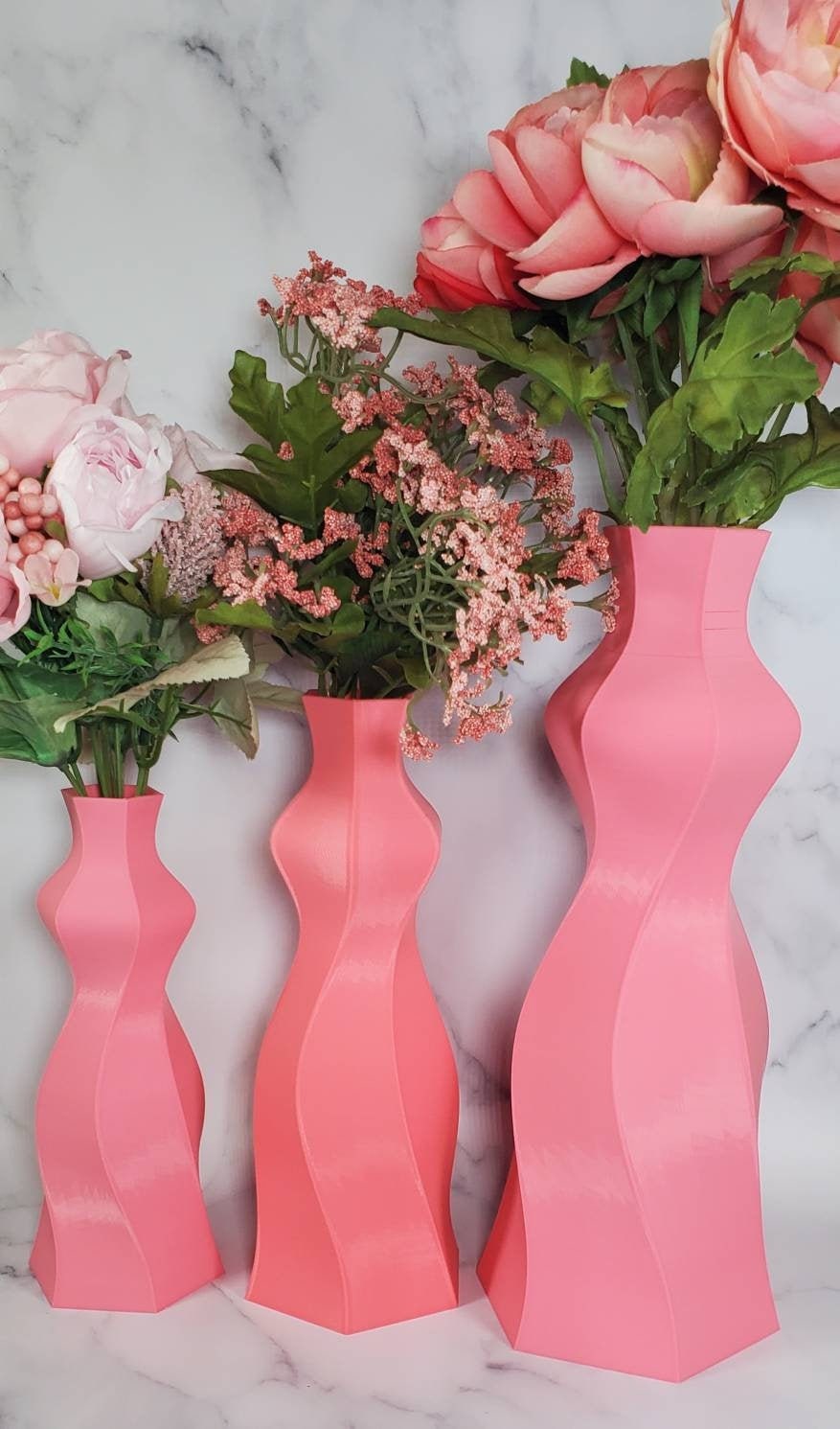 The Pink Vase Collection 8in 9.5in 10.75in 12in Tall Etsy