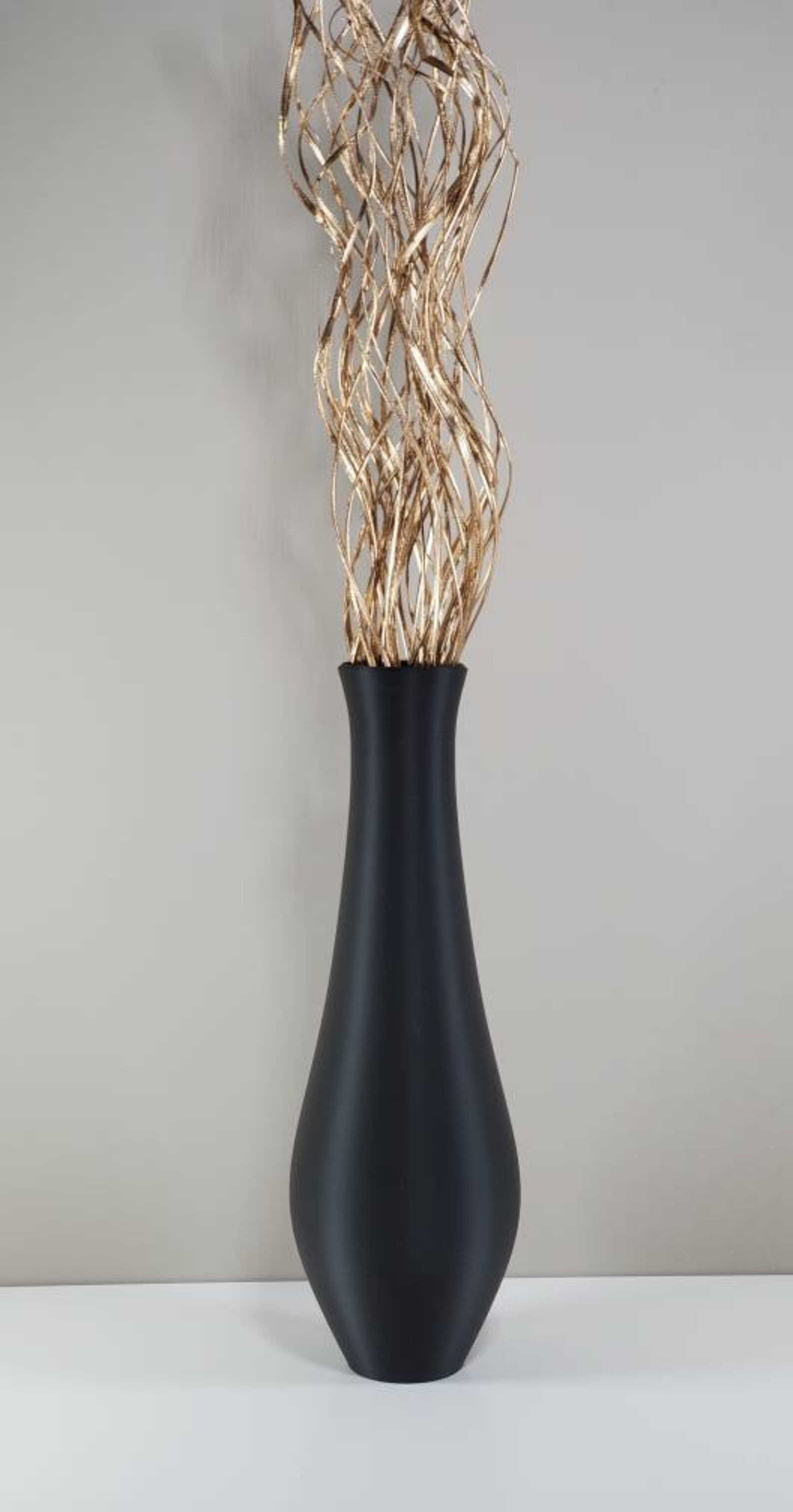 12/13/14/15 Inch Tall Matte Black Bud Vase Etsy