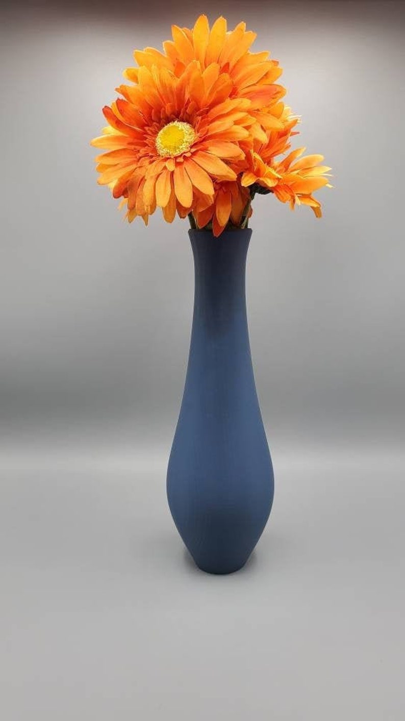 12/13/14/15 Inchtall Matte Navy Blue Vase Etsy