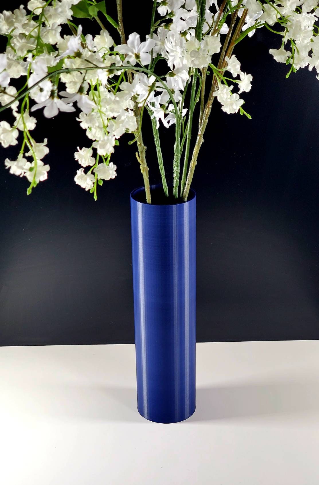 Tall Navy Blue Cylinder Vase 9 to 12 Inch - Etsy